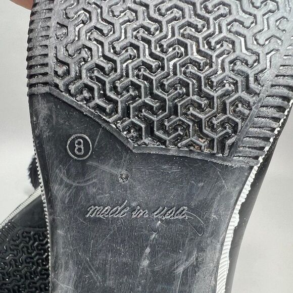 Sears Boots Women's 8 Vintage Black Rubber Insulated Outdoor Winter Rain Boots - Picture 10 of 11